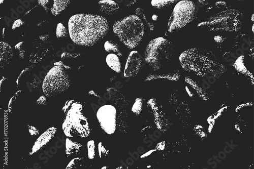 gritty stone texture background, abstract grunge rock pattern, distressed monochrome surface, rough weathered pebble texture