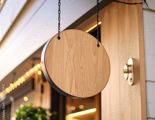 sign　mockup shop city