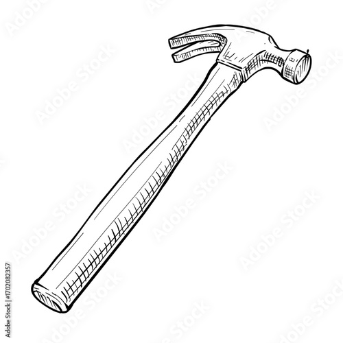 hammer vector hand drawn illustration