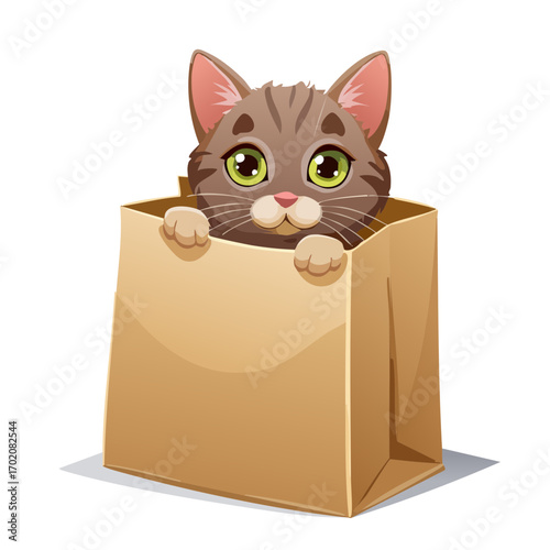 Surprised Kitty Stuck