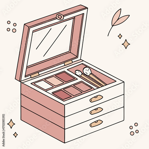 Find the perfect makeup organizer box with mirror and drawers for your vanity and cosmetic storage needs