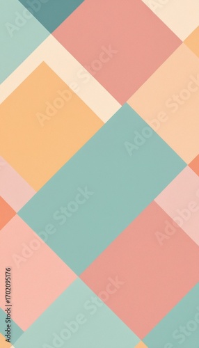 Modern Geometric Abstract Background with Muted Pastel Tones