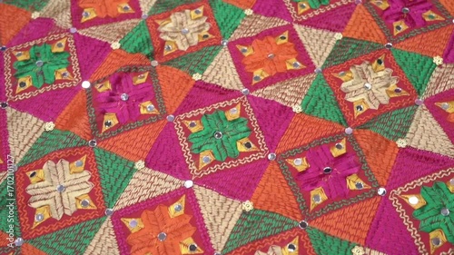 colourful hand made phulkari embroidery dupatta