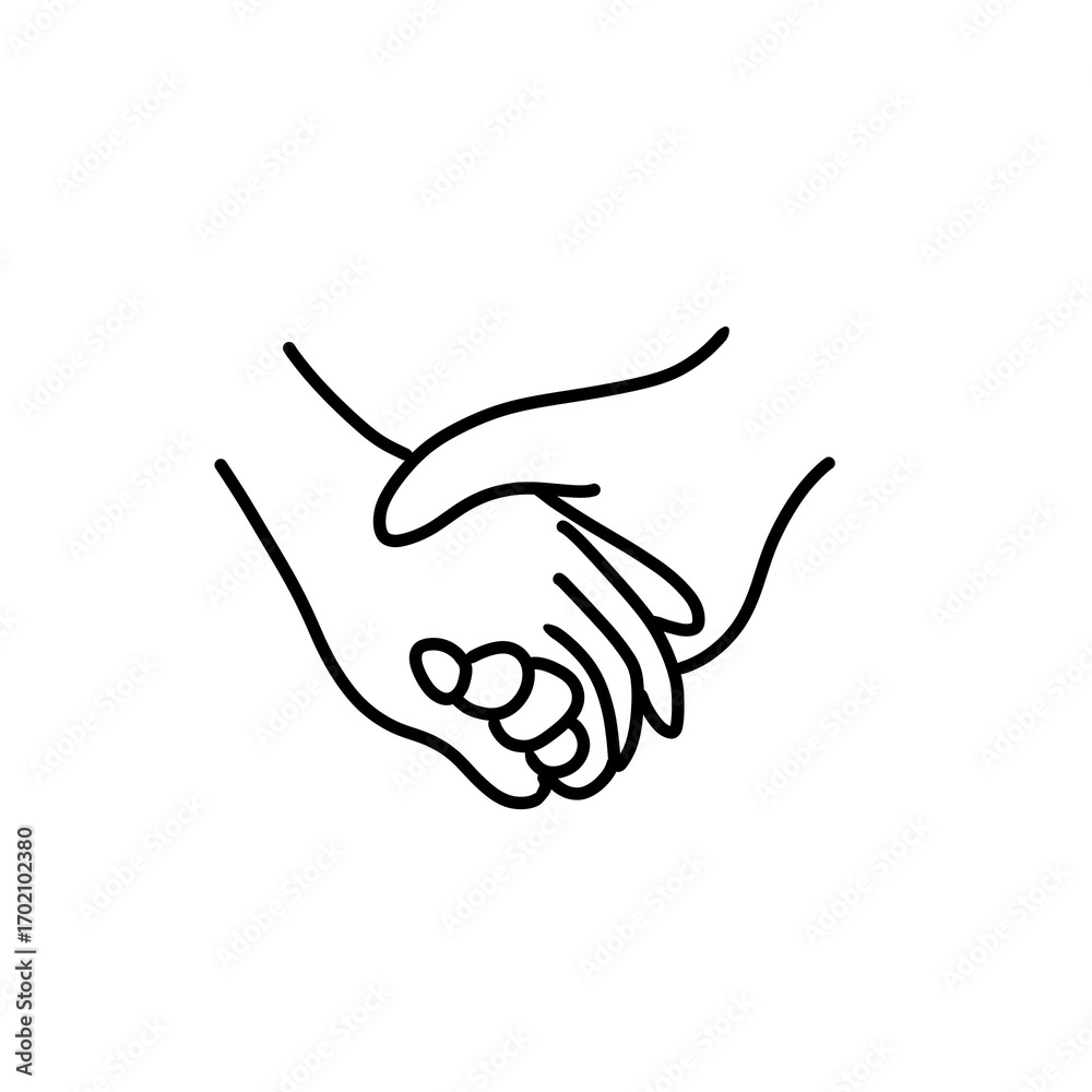 Obraz premium Holding hands icon