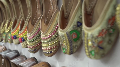 Traditional Indian foot wear. Shoe Market India. 