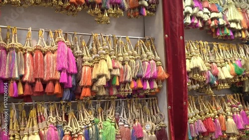 Traditional Punjabi Paranda – a colorful hair accessory used by women in Punjab, India.