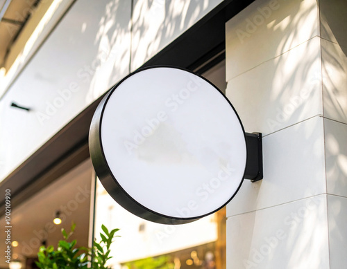 sign　mockup shop city