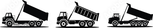 Dump Truck Vector Icons