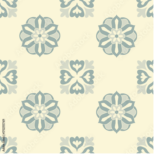 Vector Seamless Pattern with floral and plant themes