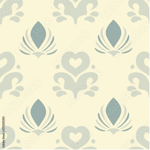 Vector Seamless Pattern with floral and plant themes