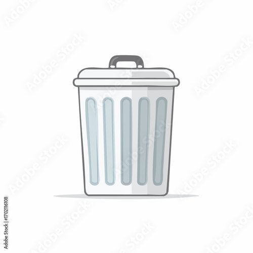 Corbeille en fer avec couvercle, illustration