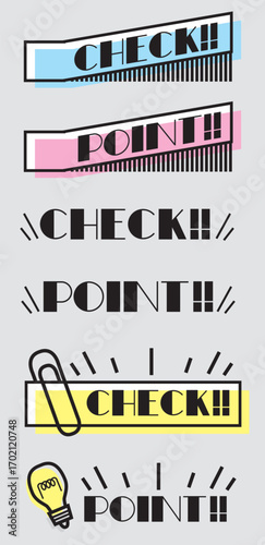 Check!! & Point!! Icon (color) – 資料用チェック&ポイントマーク アイコン(カラー)