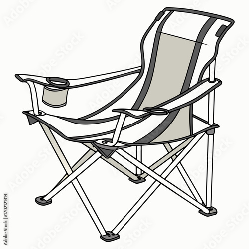 Folding Camp Chair with Cup Holder