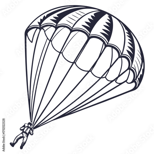 Parachuting Adventure A Skydiver's Descent