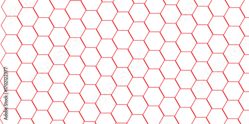 abstract geometric red texture background red hexagon 3D background texture. 3d rendering illustration. Clear pattern abstract background hexagon .Futuristic abstract banner.
