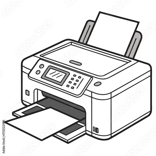 Printer Illustration Documents Ready for Professional Printing