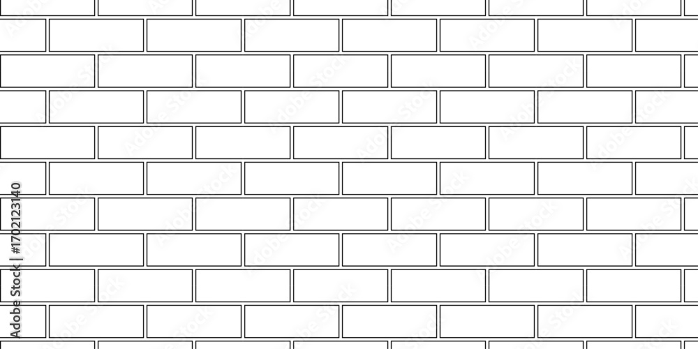 white brick wall texture and solid bricks seamless pattern background.	