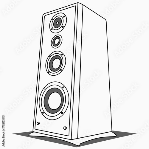 Conceptual design of a modern high-fidelity audio tower speaker for immersive sound experiences