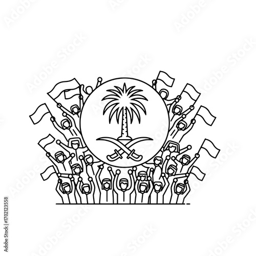 saudi arabia flaga illustration