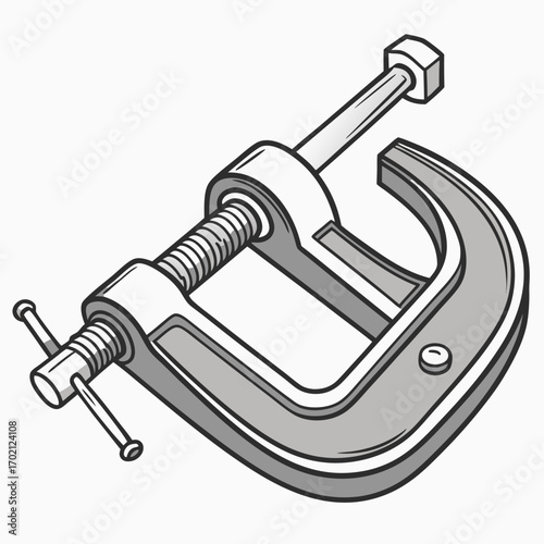 Heavy-Duty Clamp A Detailed Illustration