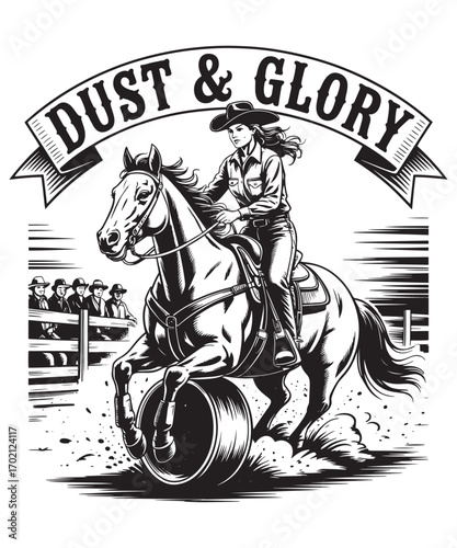 Dust And Glory A Western-Style Illustration