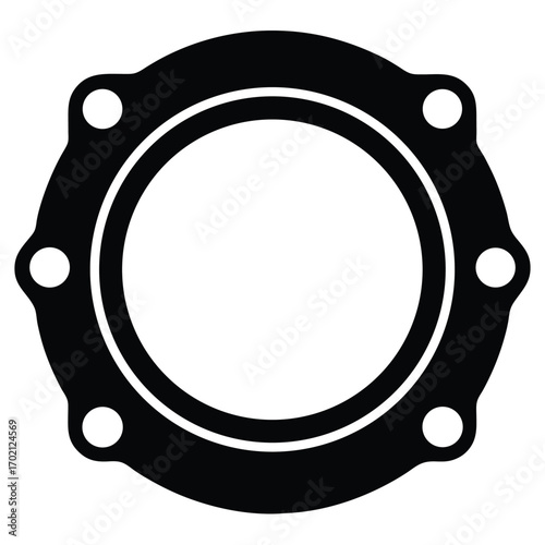 gasket black and white silhouette