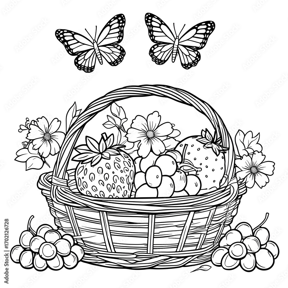 custom made wallpaper toronto digitalbasket with fruits illustration