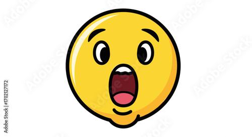 An Astonished Yellow Lemon Character with Wide Open Mouth and Big Eyes Expressing Surprise and Shock