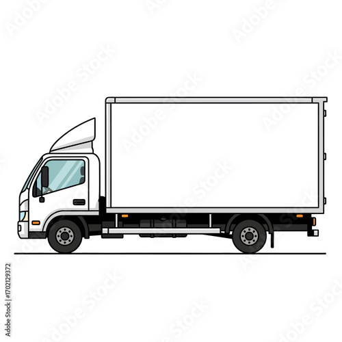 white delivery truck