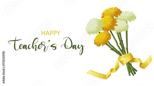 Happy teachers day animation. It's good for teachers day celebration, greeting, banner, etc.