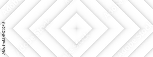 A clean white abstract geometric diamond pattern with subtle layering and soft shadows creating a minimalist and modern visual effect for any design.