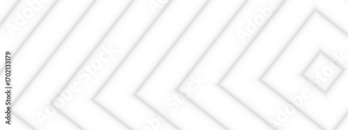 Geometric pattern of white chevron lines on a white background forming a diamond shape.