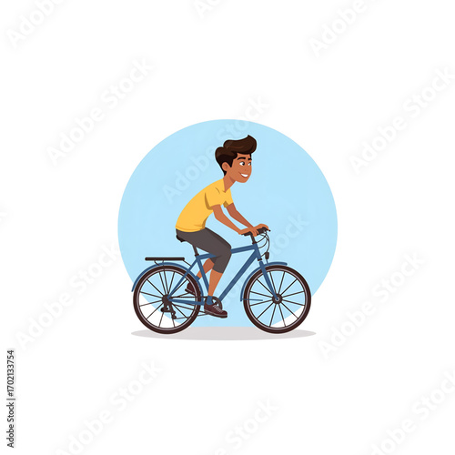 man on bike