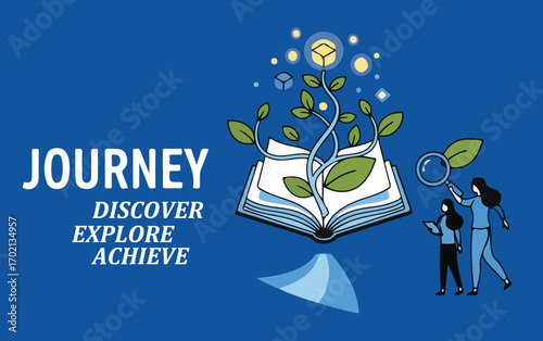 Online teaching. Vector creative illustration for web banner, social media, business presentation, marketing material. 