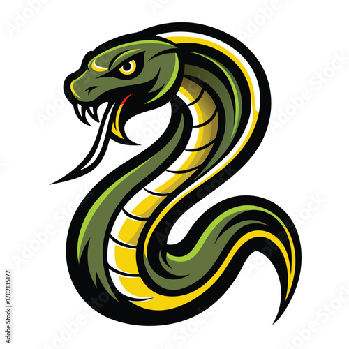 vector illustration of a cartoon snake