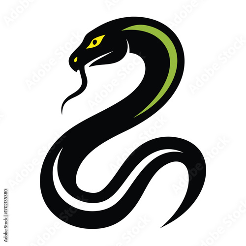 black snake vector illustration