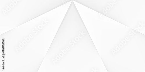 Abstract geometric white background with subtle shading and sharp angles forming a symmetrical pattern for design.