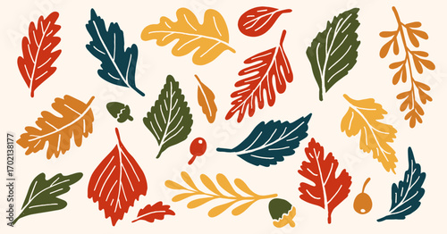 Clip Art Autumn Leaves for Fall Background, maple leaf, dry leaf, autumn trees, falling leaves, flower vector, autumn leaves icon, or leaf logo in svg vector