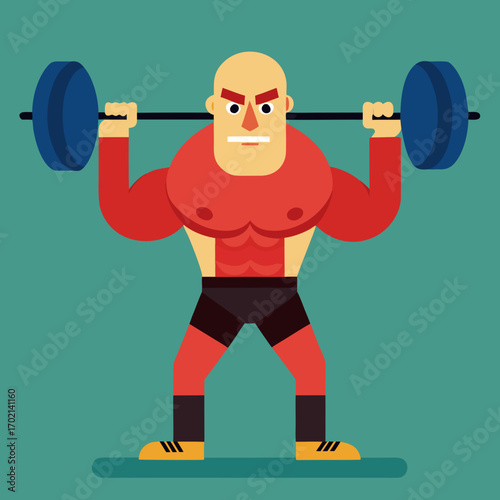 illustration of a man lifting weights