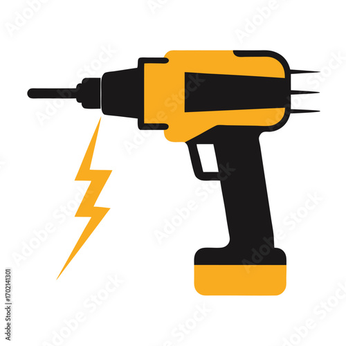 electric drill isolated on white background