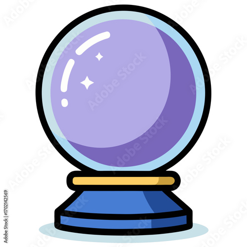 Mystical crystal ball revealing future possibilities, perfect for fortune telling, divination, and psychic readings, capturing the essence of intuition and foresight
