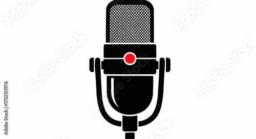 Vector art of vintage microphone