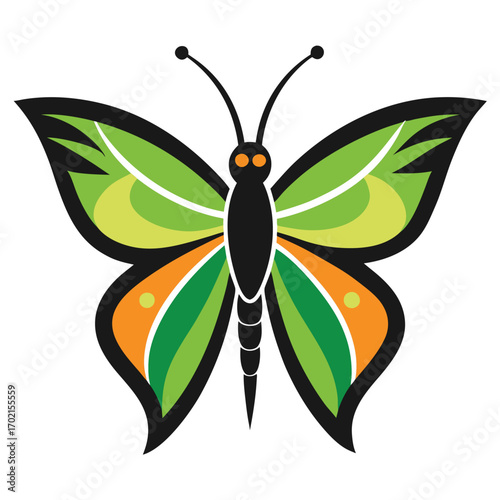 Clean Lepidoptera Mascot Logo in Minimal Style
