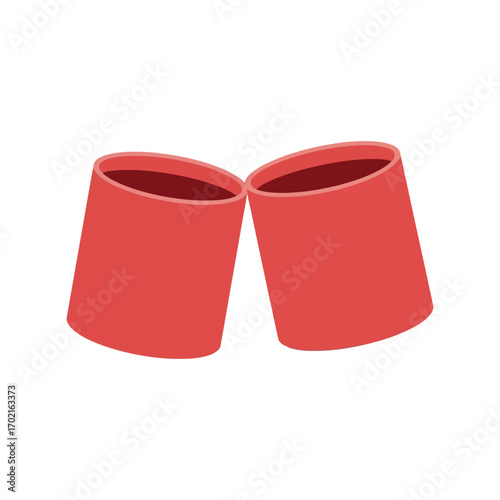 Vibrant red wristbands for sports and fitness activities vector