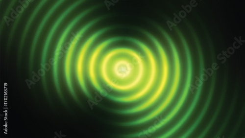 Abstract Green Gradient Background with Concentric Ripple Effect Design