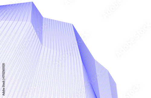 Architecture building 3d. Concept drawing
