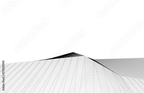 Architecture building 3d. Concept drawing