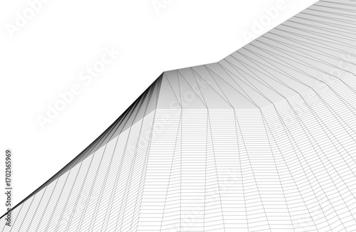 Architecture building 3d. Concept drawing