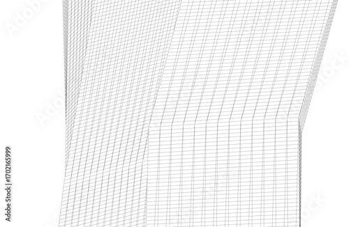 Architecture building 3d. Concept drawing
