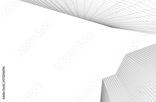 Architecture building 3d. Concept drawing